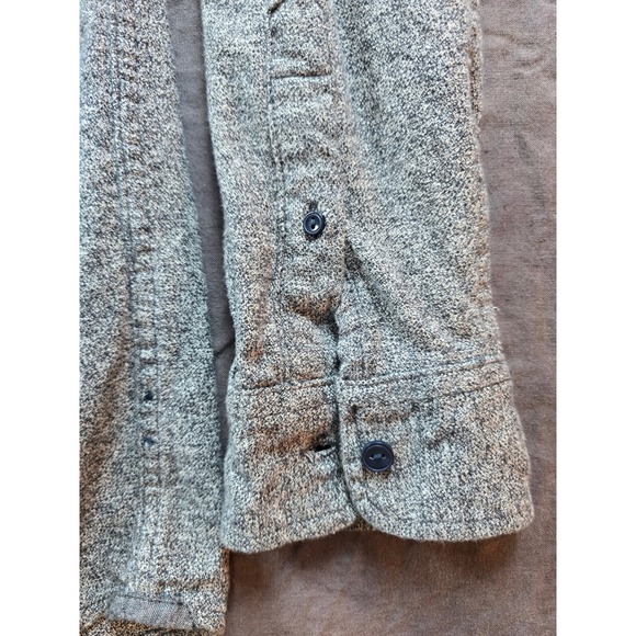 GRAYERS Heritage Flannels Mens L G Button Down Shirt Long Sleeve Gray Textured - Picture 5 of 11
